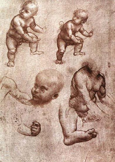 Leonardo  Da Vinci Study of a child oil painting picture